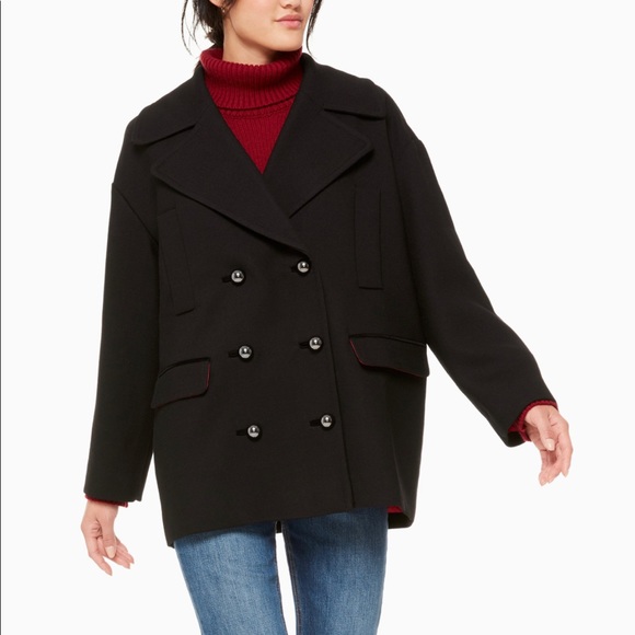 NWT!💝 Kate Spade Broome Street Modern Pea Coat - Picture 2 of 6